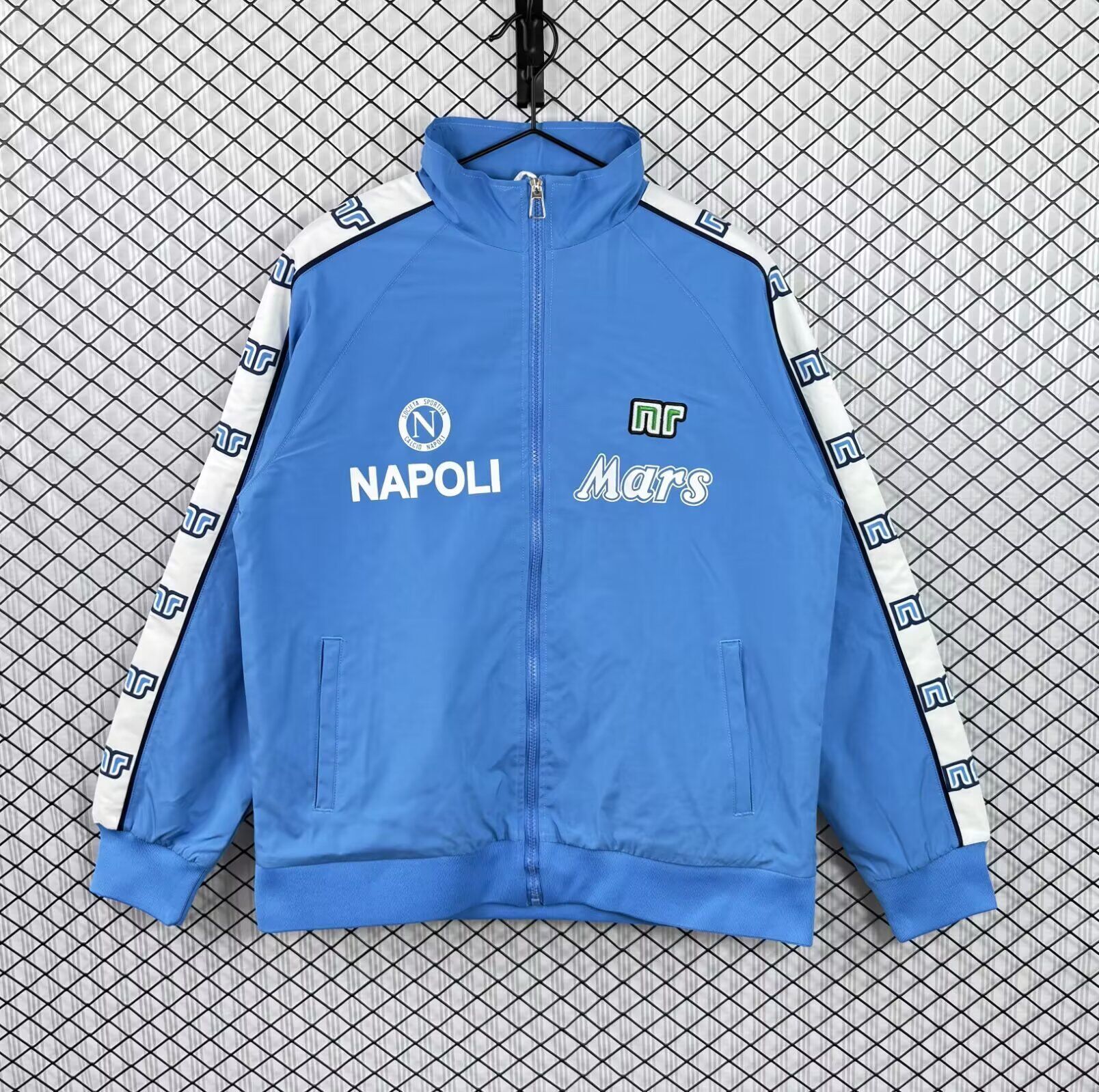 AAA Quality Napoli 1989 Retro Wind Coat - Light Blue